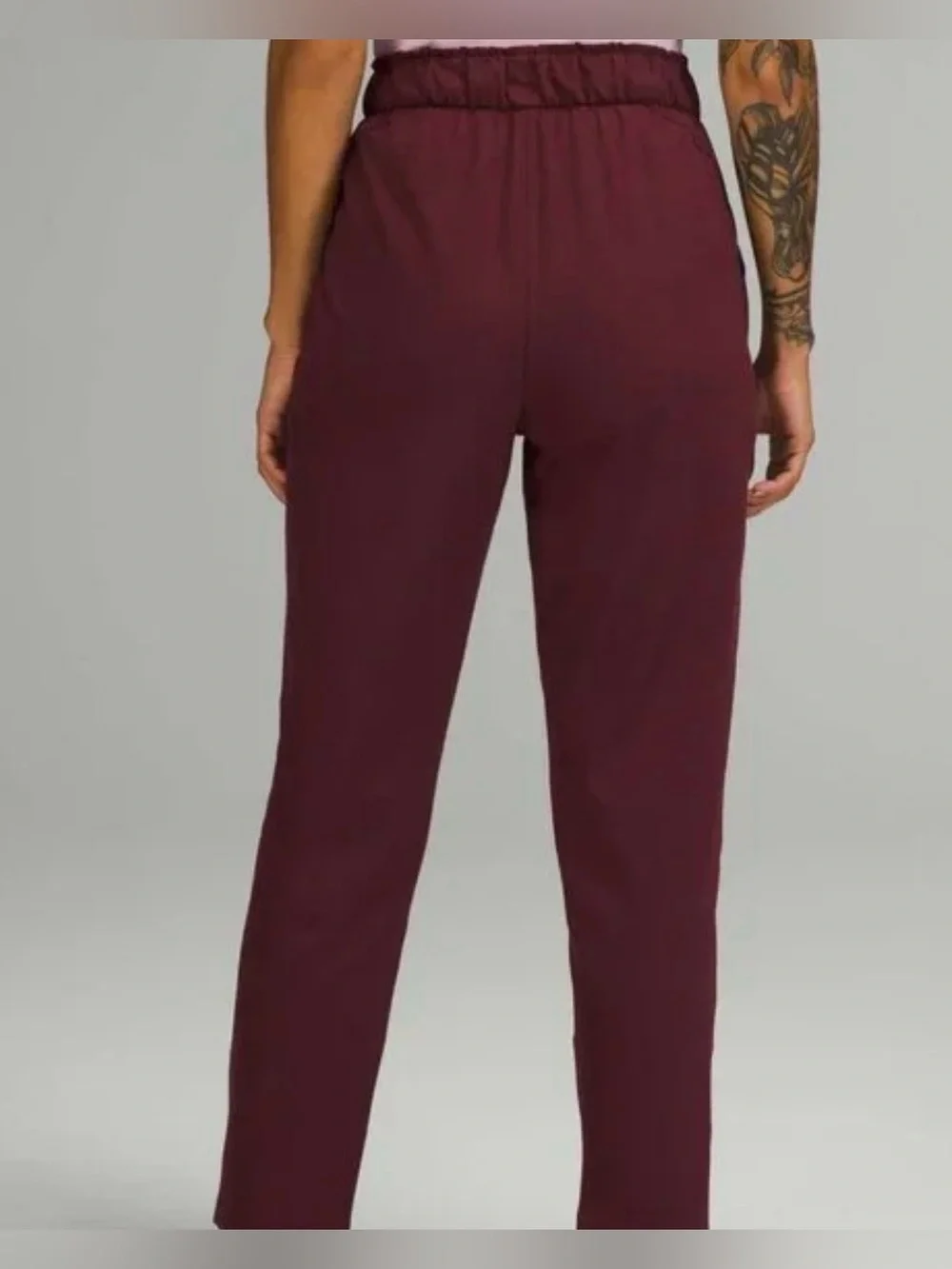 LULULEMON Stretch High-Rise Jogger  7/8 Length Women's Size 12 Burgundy Maroon